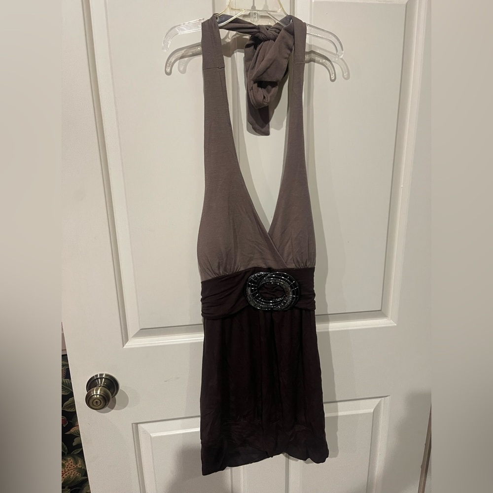 Cantata Browns halter top size Large